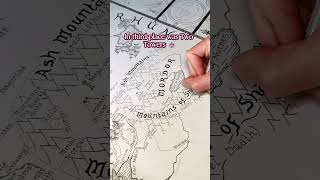 LOTR:Drawing Mordor on my Middle Earth Map 🔥 #lordoftherings #lotr #tolkien #middleearth #fantasy