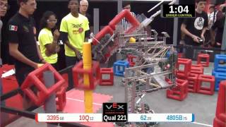 2015 VRC Arts Q221 - 3395 10Q vs 62 4805B - 68 to 26 - VEX Worlds 2015 - Arts Division
