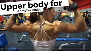 How to get a smaller waist? Train BACK - Full upper body day for NPC Wellness competition prep