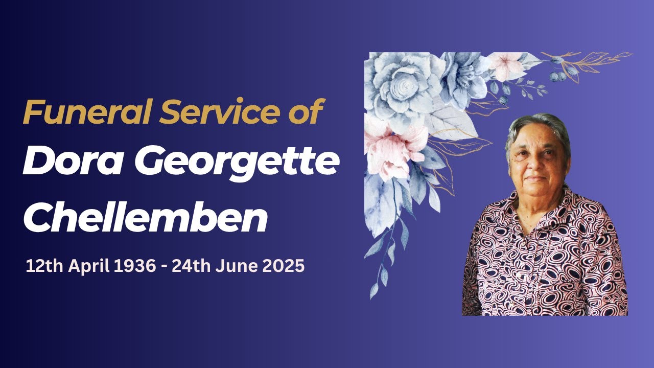Funeral Service of Dora Georgette Chellemben - YouTube