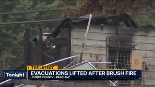 Brush fire forces evacuations in Parkland Friday evening