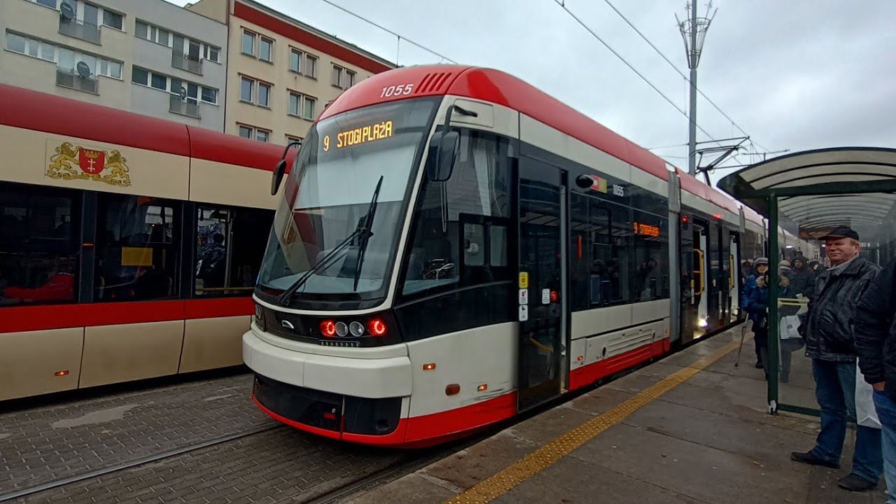 [GAiT] Pesa 128NG Jazz #1055 - linia 9, kierunek Stogi Plaża