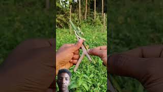 New bamboo wood survival slingshot X #toys #shortvideo #diy