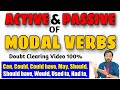 Active &amp; Passive Voice of Modal Verbs | Use of Be &amp; Been in Passive Sentences | Can be | Could be