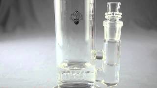 SLEEK DESIGNS - Bent Neck Tube Gridded Stemline w/ 18mm Slide - TheDabLab.com