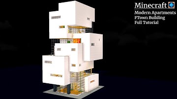 Minecraft Modern Skyscraper Tutorial.  The Ftown Builing Full Tutorial!