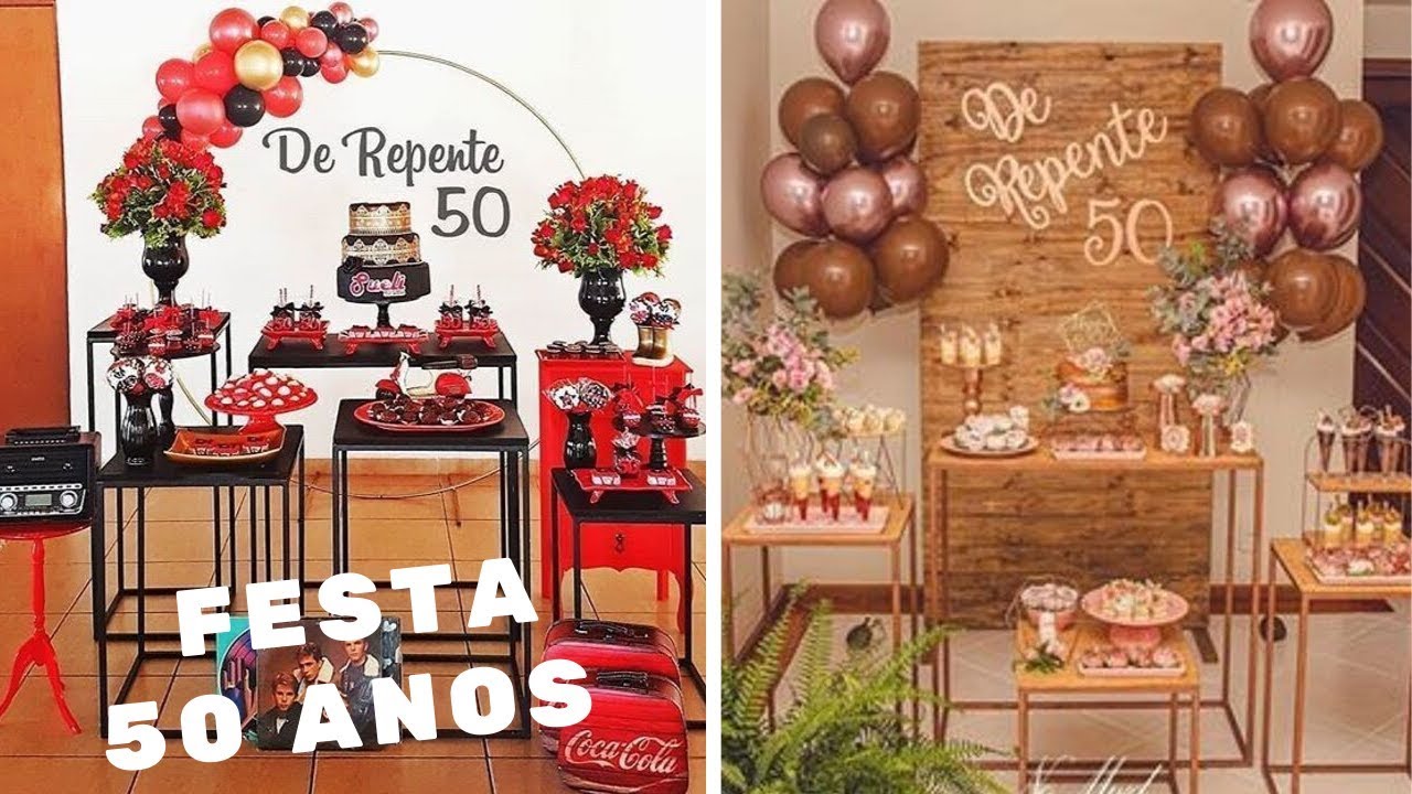 Festa de 50 anos – Minhas Ideias de Decoração