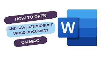 How to Open and Save Microsoft Word Document on MAC