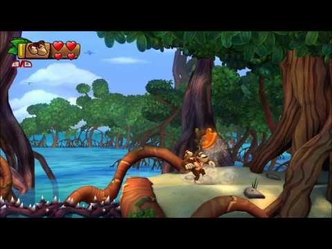 Donkey Kong Country: Tropical Freeze - 100% Walkthrough - 1-1 Mangrove Cove (Puzzle Pieces and KONG)