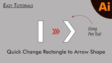 Easy Change Rectangle to Arrow Shape - Adobe Illustrator Tutorials