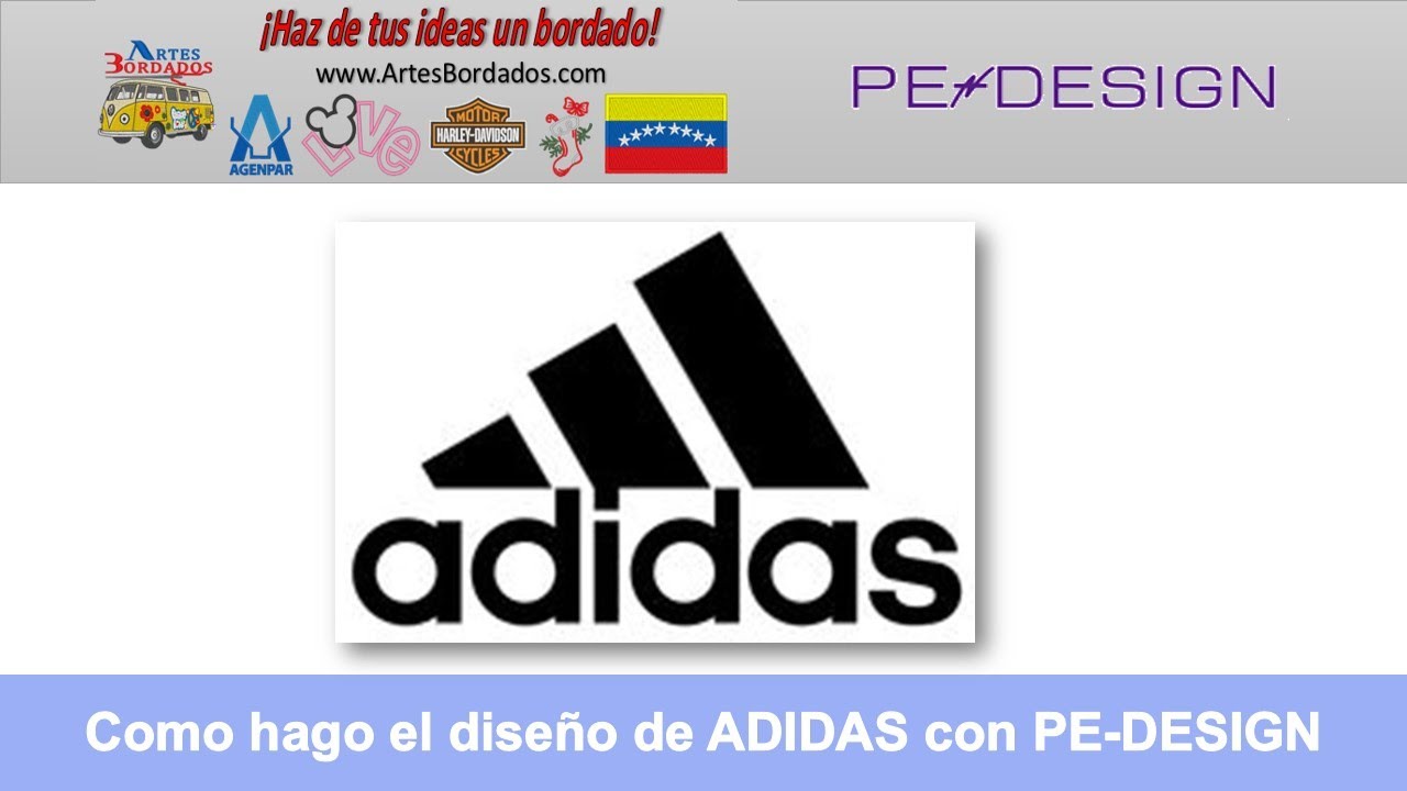Como hago el diseño de ADIDAS con PE-DESIGN - YouTube