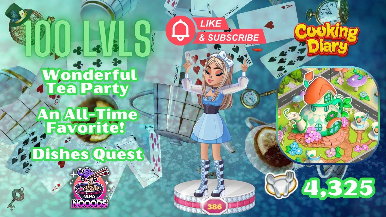 🍰 100 Levels in Wonderful Tea Party! | Dishes Quest GRIND 💪✨ + SQ Token Tracker!