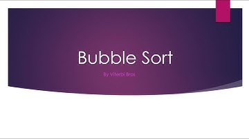 EE355: Sorting Algorithms (Part 3) - Bubble Sort