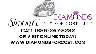 Simon G Passion NR109 Princess Engagement Jewelry at Diamonds For Cost