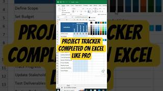 excel project Tracker like pro #excel #automation #exceltips #shortfeed #exceltricks #xhtml #tablist