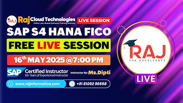 SAP S4 HANA FICO Online Job-Based Training By Dipti 10 +Exp - RajCloudTech - May 2025
