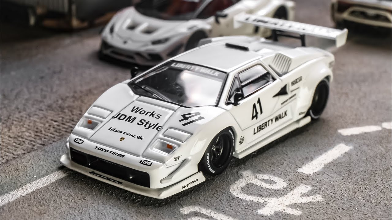 Mini GT Lamborghini Countach LB-WORKS White 2024 Tokyo Auto Salon
