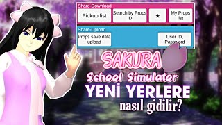 Sakura School Simulator// Yeni Yerlere Nasıl Gidilir// Props ID ile hesap açma ( TÜRKÇE)