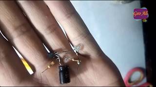 كيف تصنع ابسط دائرة فلاشر + فحص المكثفات simple flasher LED + tast capacitor