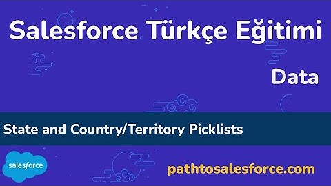 Salesforce Türkçe | Data 05 | State and Country / Territory Picklists