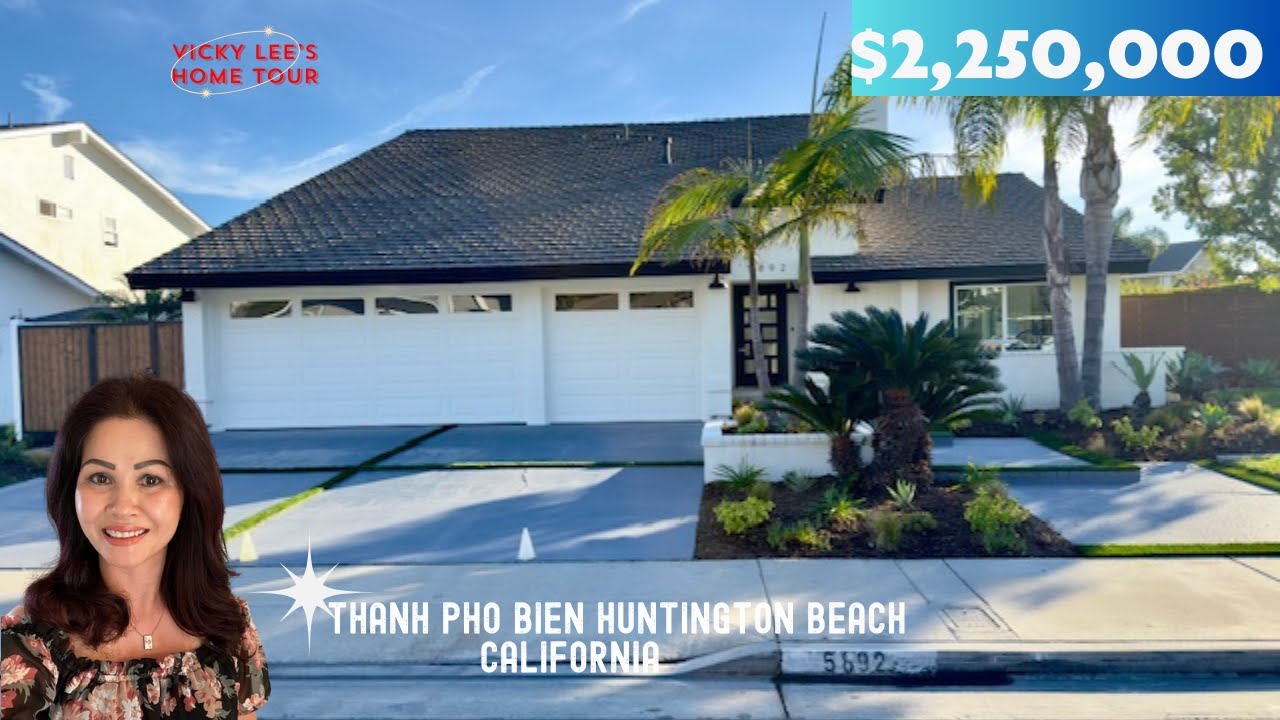 Экскурсия по дому | Недвижимость на побережье в Западном Хантингтон-Бич, Калифорния, стоимостью 2...