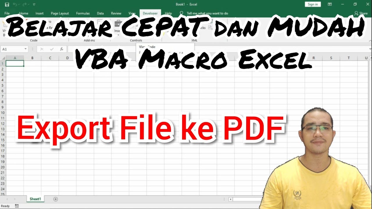 TUTORIAL VBA MACRO EXCEL Part 16: Membuat tombol untuk ekspor file ke ...