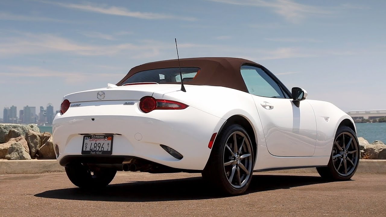 2019 Mazda Mx 5 Snowflake White Pearl Mica Driving Interior Exterior Us Spec