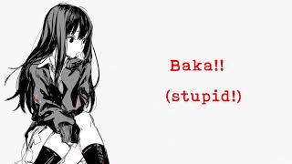 baka//lyrics English and Japanese-rira feat are-kun