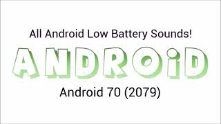 History and Future of Android Low Battery Sounds (1900-∞)