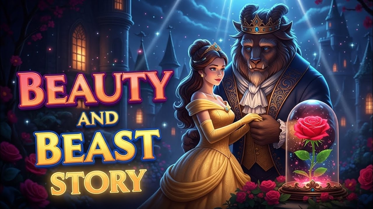 Beauty & The Beast Story in English 🌹 | Kids Fairy Tale
