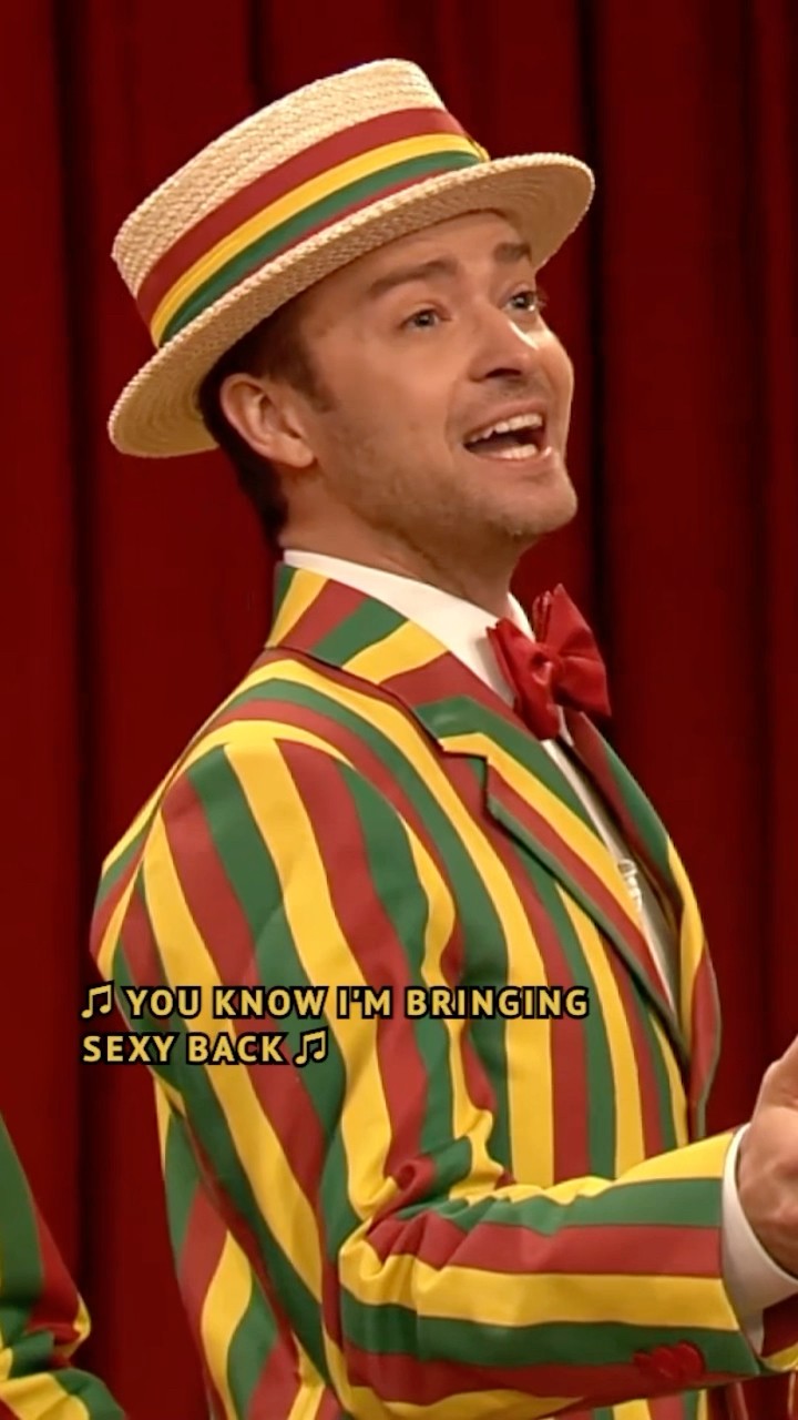 #JustinTimberlake \u0026 The Ragtime Gals sing a barbershop quartet version of “SexyBack” ?