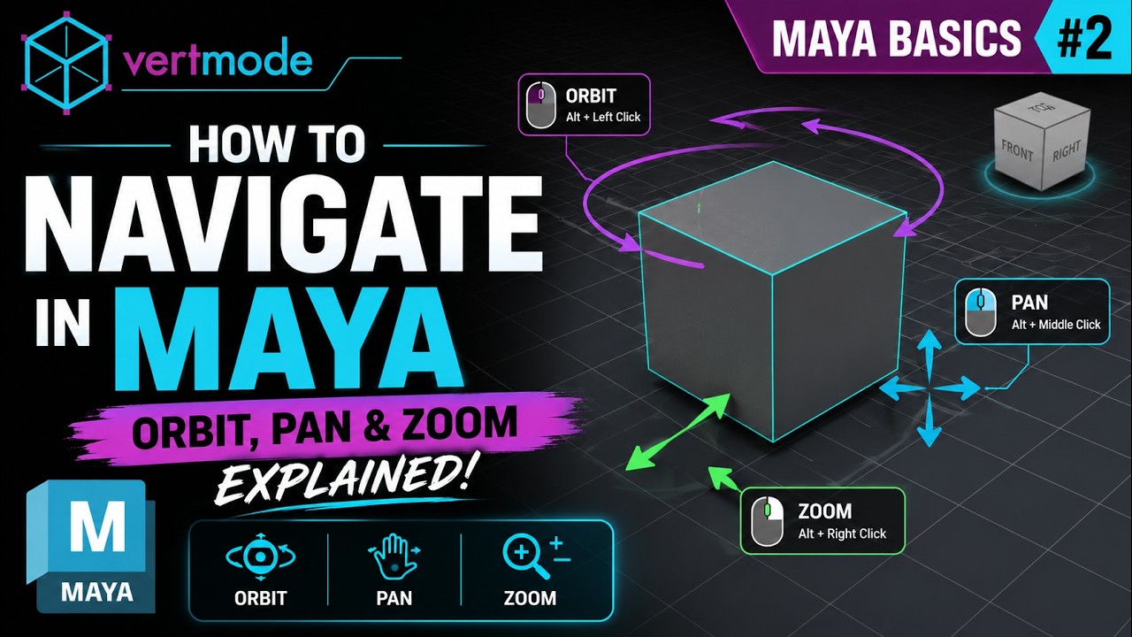 MAYAページ How to Navigate in Maya | Orbit, Pan & Zoom Explained - YouTube