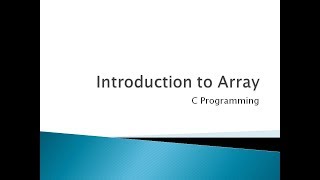 77 - Array in C Programming