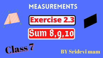 7th maths tamil Term 1 Chapter 2 measurements exercise 2.3 objective sum 8 9 10 TN samacheer class 7