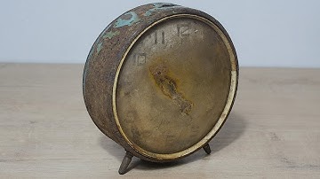 RESTORATION OF a very rusty ALARM CLOCK "Jantar". Restoring old watches.