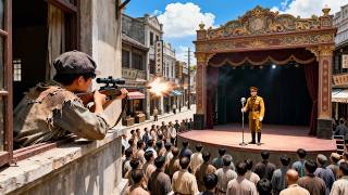 Un mendigo callejero es un francotirador oculto y mata al coronel japonés.