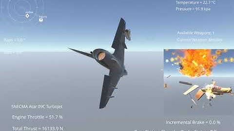 Silantro Unity3d Flight Simulator: Dassualt Mirage III Combat Flight test + Landing 1