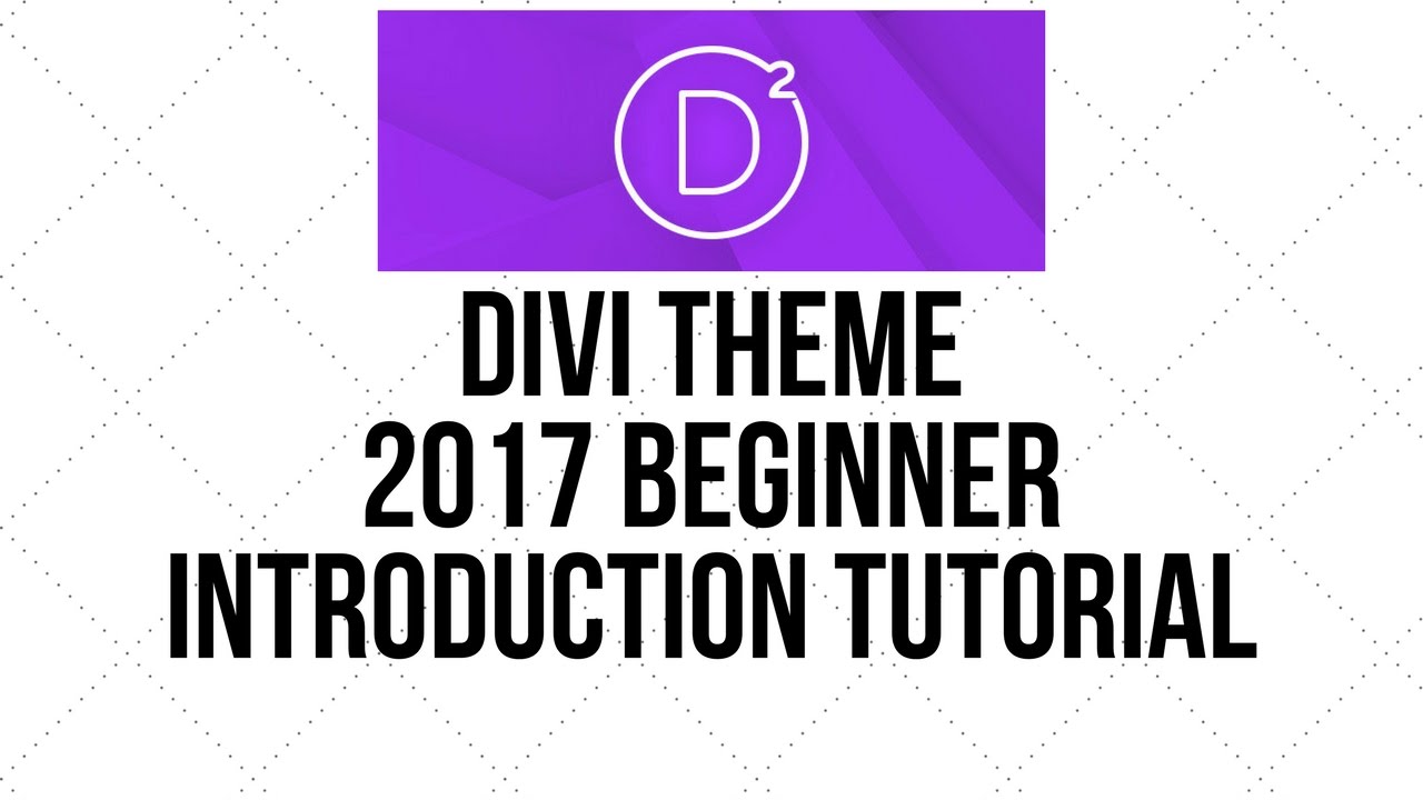 Divi Wordpress Theme 2017 Beginner Introduction Tutorial - Elegant ...