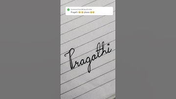 Pragathi name in cursivewriting #shortsvideo#handwriting #learncursive #name #handwritingstyles