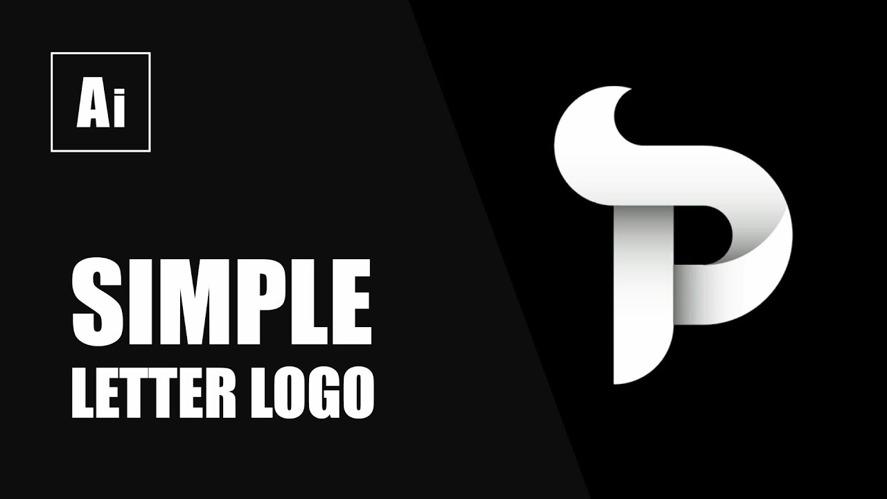 Simple and Cool Letter Logo with Gradient Effect in Illustrator
