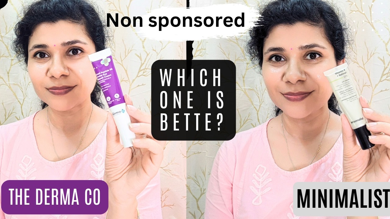 The derma co snail under eye cream 🆚 minimalist vitamin K under eye cream | true comparison