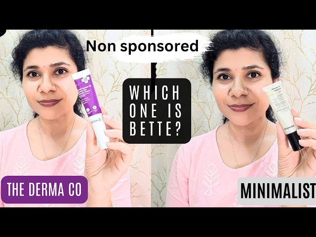 The derma co snail under eye cream 🆚 minimalist vitamin K under eye cream | true comparison