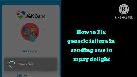 Fix Generic Failure in Sending Sms Jk Bank problem solve | generic failure in sending sms jk bank