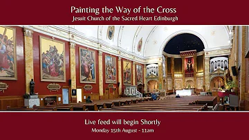 Painting the Way of the Cross at the Jesuit Church of the Sacred Heart