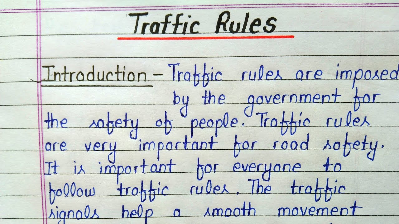 long essay on traffic rules