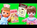 痛いよ~><ばんそうこう貼って~!メルちゃんの絆創膏で手当てごっこ&おやくそく 寸劇 Mell funny stories with sticky tape ママコラボ#139