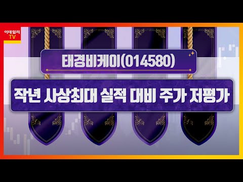 태경비케이 014580 작년 사상최대 실적 대비 주가 저평가 히든 종목 20230329 