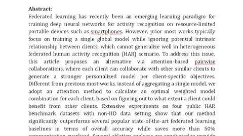 Learn From Others and Be Yourself in Federated Human Activity Recognition via Attention Based Pairwi