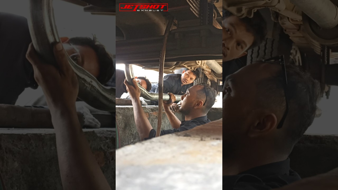 Custom pipa keluaran samping pada Truk 