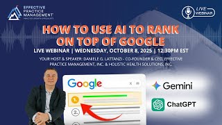 Live Webinar: How To Use AI to Rank on Top of GOOGLE